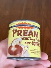Vtg Instant Pream New Dairy Product for Coffee Powder Creamer Advertising Tin picture