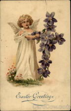 Easter Angel 1909 Easter Greetings Antique Postcard 1c stamp Vintage Post Card picture