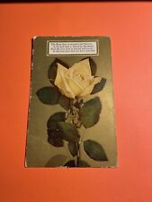 (1) Vintage Photograph Of Rose Sympathy Postcard Love Themed Grief 1905 picture