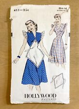 1940s Vintage WWII Pinup PINAFORE DRESS Frock APRON Sewing Pattern-HOLLYWOOD 413 picture