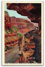 1944 On Kaibab Trail Grand Canyon Arizona AZ Fred Harvey Restaurants Ad Postcard picture