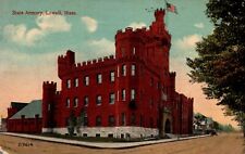 Lowell Massachusetts State Armory Valentine Souvenir Co Antique PC Posted 1916 picture