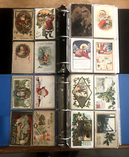 ANTIQUE EARLY 1900s LOT OF 554 CHRISTMAS POSTCARDS USED CONDITION - SANTA CLAUS picture