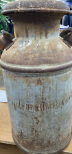Vtg Antique Heavy Duty Metal Milk 10 GL Early 19th Century Triple Bands England? picture