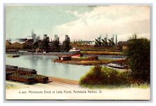 Minnesota Docks Ashtabula Harbor Ohio OH UNP Rotograph UDB Postcard U11 picture