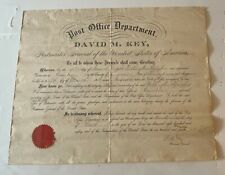 1880 David M Key Postmaster General Signed Cambra PA Postmaster Certificate picture
