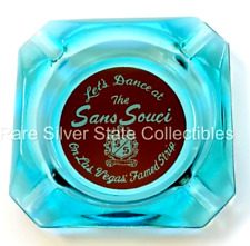 Rare ca. 1950's Vintage Sans Souci Glass Ashtray Las Vegas Nevada NV No Chips picture