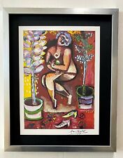 MARC CHAGALL | ORIGINAL VINTAGE 1975 PRINT | SIGNED | MOUNTED IN 11X14 BOARD picture