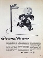 VINTAGE 1940s Print Ad ~ Bell Telephone System ~ We've turned the corner (WW II) picture
