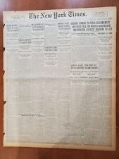 1921 FEBRUARY 9 NEW YORK TIMES - GEDDES COMING TO PRESS DISARMAMENT - NT 8118 picture
