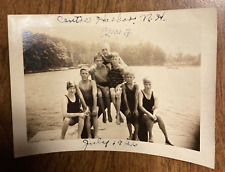 1926 Center Harbor New Hampshire NH Family Swim Bathing Suits Real Photo P10s12 picture