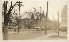 Medford Massachusetts MA West Medford Square c1910 Real Photo Postcard picture