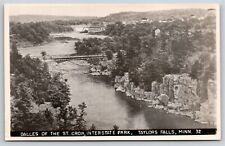 Taylors Falls Minnesota RPPC~Aerial Dalles of St Croix River~Real Photo Postcard picture