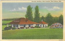 Vintage Ohio Linen Postcard Caverns West Liberty Entrance Building picture