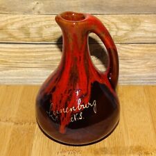 Vintage Souvenir Redware Pottery Drip Glaze Bud Vase 4 1/2 Lunenburg Nova Scotia picture
