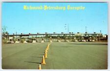 1950's RICHMOND PETERSBURG TURNPIKE TOLL BOOTHS VIRGINIA VINTAGE POSTCARD picture