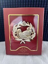 LENOX TWO TURTLE DOVES SILVERPLATED ORNAMENT picture