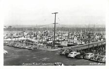 Vintage RPPC Birds Eye View Fishing Fleet Cars Westport WA Real Photo P292 picture