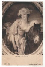 Antique Postcard Glamor Lovely Perfect LADY Romance Milk Maid Horse Old France picture