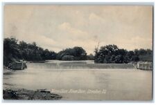 Streator Illinois IL Postcard Vermilion River Dam Exterior c1908 Vintage Antique picture