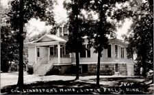 Col. Lindbergh's Home, LITTLE FALLS, Minnesota Real Photo Postcard - L.L. Cook picture