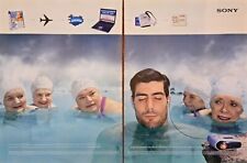 2002 - 2 PG PRINT AD - SONY NET MD WALKMAN - ICELAND HOT SPRINGS 5 OLD WOMEN picture
