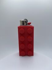 Red Lego Brick Bic Lighter Cover Sleeve Case Holder picture