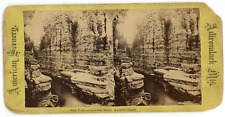 c1900's Real Photo American Scenery Stereoview Cathedral Rocks Ausable Chasm NY picture