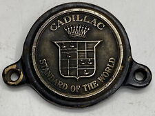 RARE ANTIQUE BRASS CADILLAC STANDARD OF THE WORLD RADIATOR BADGE EMBLEM picture