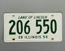 ILLINOIS 1956  -  (1) vintage license plate picture