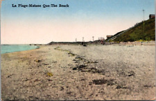 La Plage Beach Mantane Quebec Canada Gaspe Peninsula St. Lawrence c1907 Postcard picture