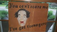 Super Vintage The Ugliest& Funniest Halloween Sign Ever 21×16 Inches picture