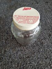 Vintage French's Mustard Or Dressing Glass Jar w/Lid picture