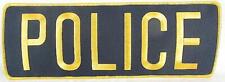 POLICE Embroidered Patch Large Gold Blue NEW 10.75