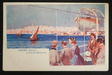 Sousse Tunisie Aboard Mareorama Spanish Illustrated Postcard Steamship picture