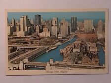 Looking West From Lake Michigan Chicago River Skyline Posted 1967 Postcard picture