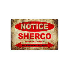 SHERCO Motorcycles Parking Sign Vintage Retro Metal Decor Art Shop Man Cave Bar picture