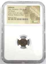 Widows Mite NGC Certified * Select * Judean Prutah 103-76 BC Alexander Jannaeus picture