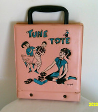 Vintage 1950s Pink and Blue Tune Tote by Pony Tail picture