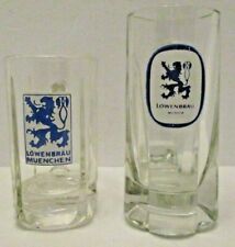 2 Lowenbrau Muenchen Beer Mugs Glasses - Man Cave Decoration - Collectible picture