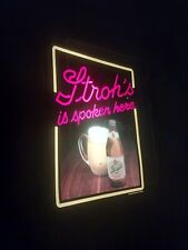 Vintage Stroh's lighted beer sign. 1986 Stroh's brewing co. Works great picture
