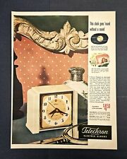 Vintage Telechron clocks ad original 1947 electric telalarm clock advertisement picture