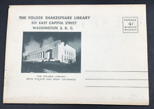 Vintage Artvue Folger Shakespeare Library Washington DC Postcard & Photo Booklet picture