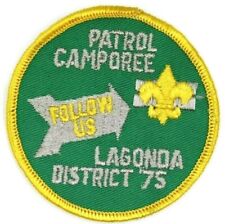 1975 Patrol Camporee Lagonda District Tecumseh Council Patch Boy Scouts BSA picture