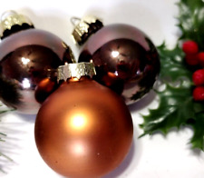 Vtg Christmas Ornaments 3 Mercury Glass 1 1/4