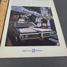 Vtg 1968 Print Ad Pontiac Bonneville Wide-Track More Than Just a Luxury Car picture