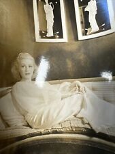1934 Actress Claire Trevor Lounging On Sofa - Fox Studios Press Photo picture