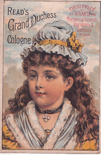 1800s Victorian Trade Card -Read's Grand Duchess Cologne -First Prize at Atlanta picture
