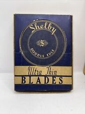 Vintage Shelby Display Ultra Thin Blades Double Edge Razor 4 Blades 20 Cases picture