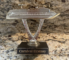 Carnival Ecstasy Plastic Ship on a Stick Gold Plastic Trophy Retired Design picture
